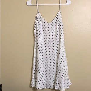 White and Black Polkadot Dress
